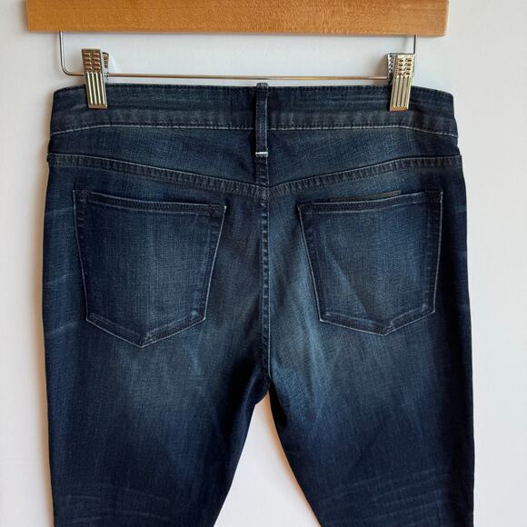 Talley Myles Jeans Mid Rise Skinny Dark Wash Faded Designer Denim Size 28 NY LA - Picture 8 of 15